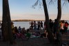 People attend a 'non-compliance protest' party at Toronto's Cherry Beach, Sunday, May 16, 2021. THE CANADIAN PRESS/Chris Young
