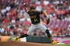 Pittsburgh Pirates' Yohan Ramírez pitches during the first inning of a baseball game against the Cincinnati Reds on Thursday, July 30, 2026 in Cincinnati. (AP Photo/Tanner Pearson)