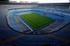 FILE - A general view of the Santiago Bernabeu stadium in Madrid, Spain, Friday, Nov. 30, 2018. Spain is a strong contender to be the next international host of a regular-season NFL game and it could happen as soon as 2024. (AP Photo/Manu Fernandez, File)