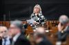 Green Party Leader Elizabeth May rises in the House of Commons on Parliament Hill in Ottawa, on Monday, March 9, 2026. THE CANADIAN PRESS/Spencer Colby