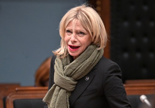 Quebec Tourism Minister Caroline Proulx speaks, Thursday, June 8, 2023 at the legislature in Quebec City. THE CANADIAN PRESS/Jacques Boissinot