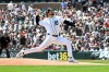 Detroit Tigers starting pitcher Casey Mize throws during the first inning of a baseball game against the Kansas City Royals, Saturday, July 25, 2026, in Detroit. (AP Photo/Jose Juarez)