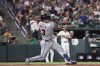 Detroit Tigers' Dillon Dingler hits a grand slam during the eighth inning of a baseball game against the Athletics Friday, July 31, 2026, in West Sacramento, Calif. (AP Photo/Sara Nevis)