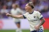 FILE - Seattle Reign FC midfielder Jess Fishlock (10) reacts after a play during an NWSL soccer match against the Orlando Pride, Sunday, March 15, 2026 in Orlando, Fla. (AP Photo/Phelan M. Ebenhac,File)