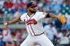 Atlanta Braves pitcher Reynaldo López delivers to a San Diego Padres batter during the first inning of a baseball game, Tuesday, July 21, 2026, in Atlanta. (AP Photo/Erik S. Lesser)