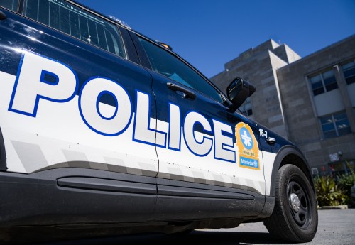 An SPVM police vehicle is seen in Montreal Aug. 29, 2024. THE CANADIAN PRESS/Christinne Muschi