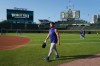 Los Angeles Dodgers pitcher Tarik Skubal walks to the dugout after warming up before a baseball game against the Chicago Cubs Monday, Aug. 3, 2026, in Chicago. (AP Photo/David Banks)
