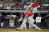 St. Louis Cardinals' Alec Burleson (41) hits a two-run home run during the eighth inning of a baseball game against the New York Yankees Monday, Aug. 3, 2026, in New York. (AP Photo/Frank Franklin II)