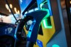 A DC fast charging station manufactured by Sumitomo Electric is seen at Fully Charged Live, an electric vehicle, renewable and clean energy and urban mobility exhibition, in Vancouver, B.C., Friday, Sept. 8, 2023. THE CANADIAN PRESS/Darryl Dyck