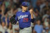 Los Angeles Dodgers' Tarik Skubal reacts after a play at home plate during the sixth inning of a baseball game against the Chicago Cubs, Tuesday, Aug. 4, 2026, in Chicago. (AP Photo/Melissa Tamez)
