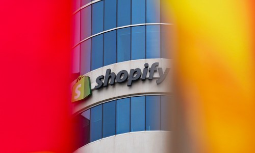 Shopify Inc. headquarters signage in Ottawa on Tuesday, May 3, 2022. Shopify Inc. is a Canadian multinational e-commerce company.  THE CANADIAN PRESS/Sean Kilpatrick