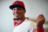 FILE - Cleveland Guardians' Angel Genao poses for a photo on Feb. 18, 2026, in Goodyear, Ariz. (AP Photo/Chris Carlson, File)