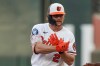 Baltimore Orioles' Gunnar Henderson (2) celebrates after hitting a single during the first inning of a baseball game against the Los Angeles Angels, Wednesday, Aug. 5, 2026, in Baltimore. (AP Photo/Stephanie Scarbrough)