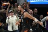 FILE - Phoenix Suns forward Dillon Brooks celebrates his score and being fouled during the second half of Game 4 in a first-round NBA playoffs basketball series against the Oklahoma City Thunder, Monday, April 27, 2026, in Phoenix. (AP Photo/Ross D. Franklin,File)