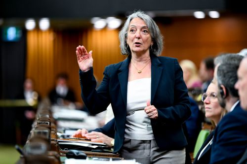 Minister of Environment and Climate Change Julie Dabrusin rises during Question Period in the House of Commons on Parliament Hill in Ottawa, on Monday, June 1, 2026. THE CANADIAN PRESS/Spencer Colby