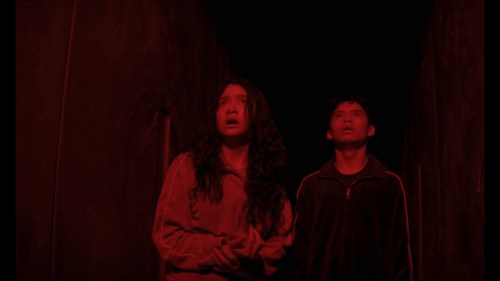 Twin actors Emma and Ian Ho are seen in this still image from the film 