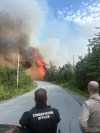The Mooseland Road wildfire, about 100 kilometres northeast of Halifax, is shown in this handout photo on Thursday, July 16, 2026. THE CANADIAN PRESS/Handout - N.S. Department of Natural Resources (Mandatory Credit)