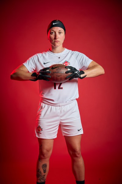Canadian national women's flag football defensive back Sabrina Gervais is shown in this undated handout photo. THE CANADIAN PRESS/Handout — Football Canada (Mandatory Credit)