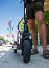 ROBERT LEE / FREE PRESS
Volodymyr Ishchenko rides his electric scooter through Winnipeg on Monday, August 24, 2026.