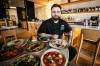 MIKAELA MACKENZIE / FREE PRESS 	 Chef Mike Licharson with dishes using ingredients sourced from Assiniboine Park and The Leaf biomes at the Gather restaurant on Wednesday, May 27, 2026. For AV story. Free Press 2026