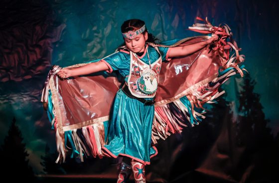 Dancers perform at the First Nations Pavilion as part of Folklorama on Aug. 2. (John Woods / Free Press files)