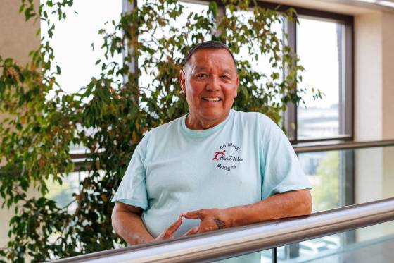 Clayton Sandy spent four decades working in Manitoba’s public service and has spent his retirement working to connect Indigenous and newcomer communities. (Mike Deal / Free Press)