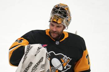 Gene J. Puskar / THE ASSOCIATED PRESS FILES
                                With the addition of Stuart Skinner, the Winnipeg Jets have the makings of featuring the best one-two punch between the pipes in the NHL this season.