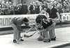 MICHAEL BURNS SR. PHOTO
                                Meleschuk (standing) with teammates Dave Romano (from left), Pat Hailley and John Hanesiak at the 1972 World Champion in Germany
