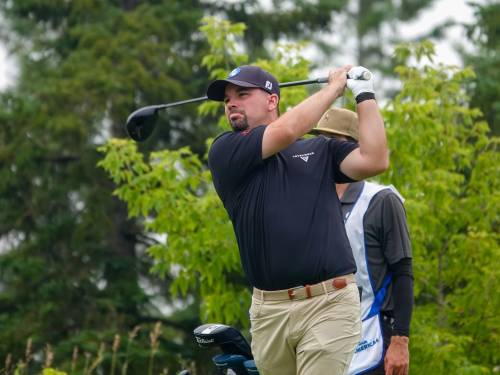 PGA Tour Americas Photos
                                Étienne Papineau (above) sits fifth on the points list for the Korn Ferry Tour going into the Manitoba Open. The Quebecer is fresh off a dramatic playoff victory at the Osprey Valley Open in late July. Joey Savoie (below) is seventh thanks to capturing the KIA Open de Ecuador in May.