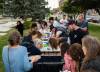 ROBERT LEE / FREE PRESS
                                Dozens decorate lanterns at Winnipeg&rsquo;s Memorial Park fountain for the Lanterns for Peace ceremony on Thursday.