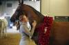 Photos by Tim Smith / The Brandon Sun
                                Youth rider Taryn Weiss, from Michigan, with a horse she rode that won a judged exhibition at Canada&rsquo;s National Arabian Championship at the Keystone Centre in Brandon.