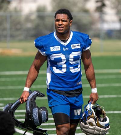 ROBERT LEE / FREE PRESS
                                Winnipeg Blue Bombers&rsquo; Jaylen Smith already has 14 defensive tackles this season in seven appearances. The linebacker won the team&rsquo;s &ldquo;Pro&rsquo;s Pro&rdquo; title last season after finishing the year with 22 special teams tackles.