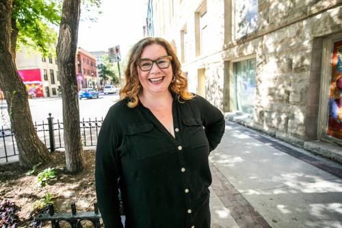 MIKAELA MACKENZIE / FREE PRESS
                                Laura Meuckon, Plume Winnipeg executive director, hopes to make the Winnipeg Book Festival &mdash; formerly known as Thin Air/Livres en fête &mdash; as welcoming as possible.