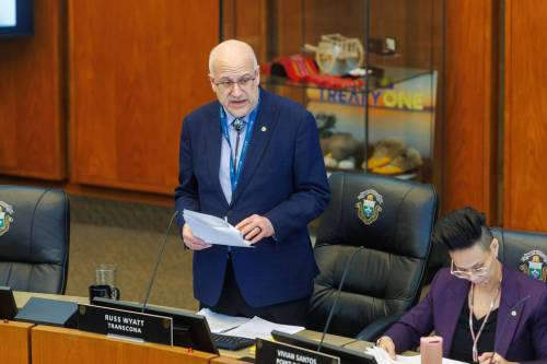 MIKE DEAL / FREE PRESS FILES
                                City councillor Russ Wyatt (Transcona) has again been charged with sexual assault over a 2023 incident.