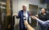 RUTH BONNEVILLE / FREE PRESS
                                Councillor Russ Wyatt walks into City Hall on Thursday.