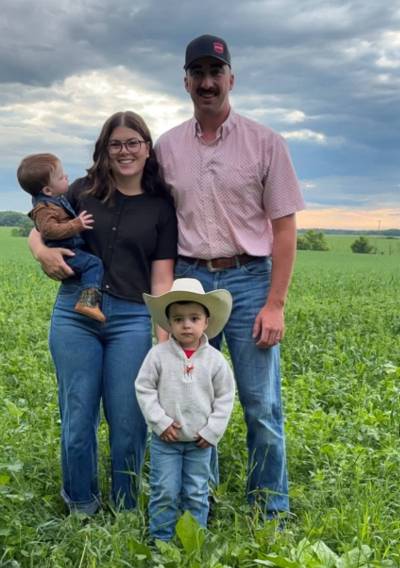 Supplied
                                The English family &mdash; including Kyla, Connor and their sons, 2-year-old Colter and 10-month-old Wes &mdash; are nominated for an environmental stewardship award from the Canadian Cattle Association.