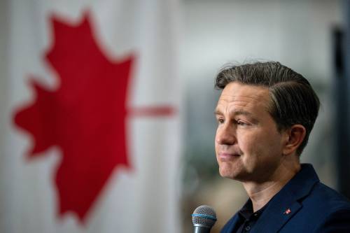 Ethan Cairns / THE CANADIAN PRESS FILES
                                Conservative Leader Pierre Poilievre pauses as he delivers a speech at Cascadia Metals in Delta, B.C., on Aug. 14.