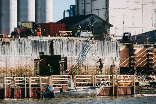 The Port of Churchill is undergoing wharf refacing as part of its multimillion-dollar upgrades. (Renaud Philippe photo)