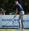 MEG ROBINSON OF PGA TOUR AMERICAS
Daniel Svard, of Sweden, sets up for a tee shot at the Manitoba Open on Saturday. Savard holds a two-shot lead heading into the event's final round.
