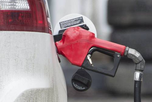 Prime Minister Mark Carney introduced the 10-cent-per-litre fuel tax cut starting April 20 in response to rising fuel prices sparked by the U.S.-Israel war on Iran. It&rsquo;s set to expire Sept. 7. (Graham Hughes / The Canadian Press files)