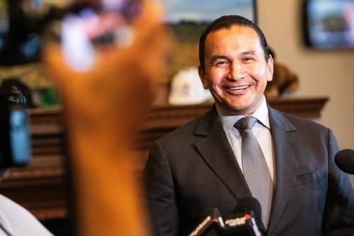 MIKAELA MACKENZIE / FREE PRESS FILES
                                Premier Wab Kinew compared this stage of Donald Trump&rsquo;s presidency to an over-the-hill rock band.