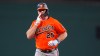 Baltimore Orioles's Pete Alonso gestures as he runs out a two-run home run during the fourth inning of a baseball game against the Texas Rangers, Sunday, Aug. 9, 2026, in Arlington, Texas. (AP Photo/LM Otero)