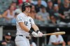 Chicago White Sox's Colson Montgomery watches his three-run home run during the third inning of a baseball game against the Cleveland Guardians, Sunday, Aug. 9, 2026, in Chicago. (AP Photo/Melissa Tamez)