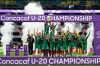 Mexico players celebrate after winning the the CONCACAF U-20 final soccer tournament against the United States in Mexico City, Sunday, Aug. 9, 2026. (AP Photo/Fernando Llano)