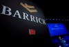 Barrick Gold Corporation's logo is seen during company's annual general meeting in Toronto on Tuesday, April 28, 2015. THE CANADIAN PRESS/Nathan Denette