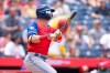 American League's Jojo Parker (1) in action during the seventh inning of the MLB All-Star Futures baseball game against the National League, Sunday, July 12, 2026, in Philadelphia. (AP Photo/Chris Szagola)