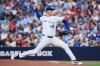Toronto Blue Jays' Jameson Taillon (56) pitches against the Boston Red Sox during second inning MLB baseball action in Toronto, on Monday, Aug. 10, 2026. THE CANADIAN PRESS/Sammy Kogan