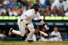 Detroit Tigers' Kevin McGonigle hits a two-run double against the Cleveland Guardians during the fifth inning of a baseball game Tuesday, Aug. 11, 2026, in Detroit. (AP Photo/Paul Sancya)