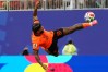 FILE - Netherlands' Memphis Depay tries to reach the ball in front of the goal during the World Cup Group F soccer match between Tunisia and the Netherlands in Kansas City, Mo., Thursday, June 25, 2026. (AP Photo/Ed Zurga, File)