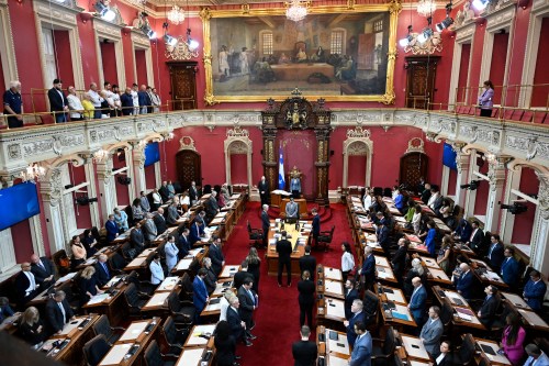 The National Assembly sits in the Salon Rouge during question period Thursday, September 19, 2024 at the legislature in Quebec City. THE CANADIAN PRESS/Jacques Boissinot
The Canadian Press